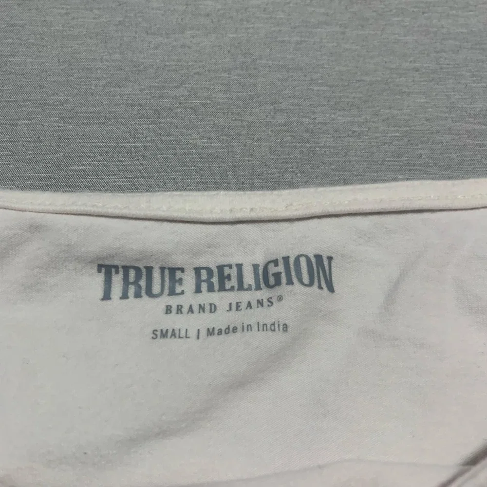 True Religion Mens White Long Sleeve Shirt Small Y2K Streetwear Top